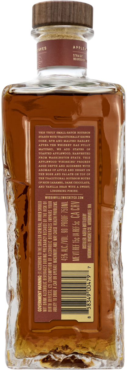 Straight Bourbon Whiskey, Finished with Toasted Applewood Staves 90 Proof