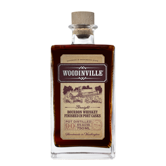 WOODINVILLE® STRAIGHT 100% RYE WHISKEY FINISHED IN RUBY PORT CASKS