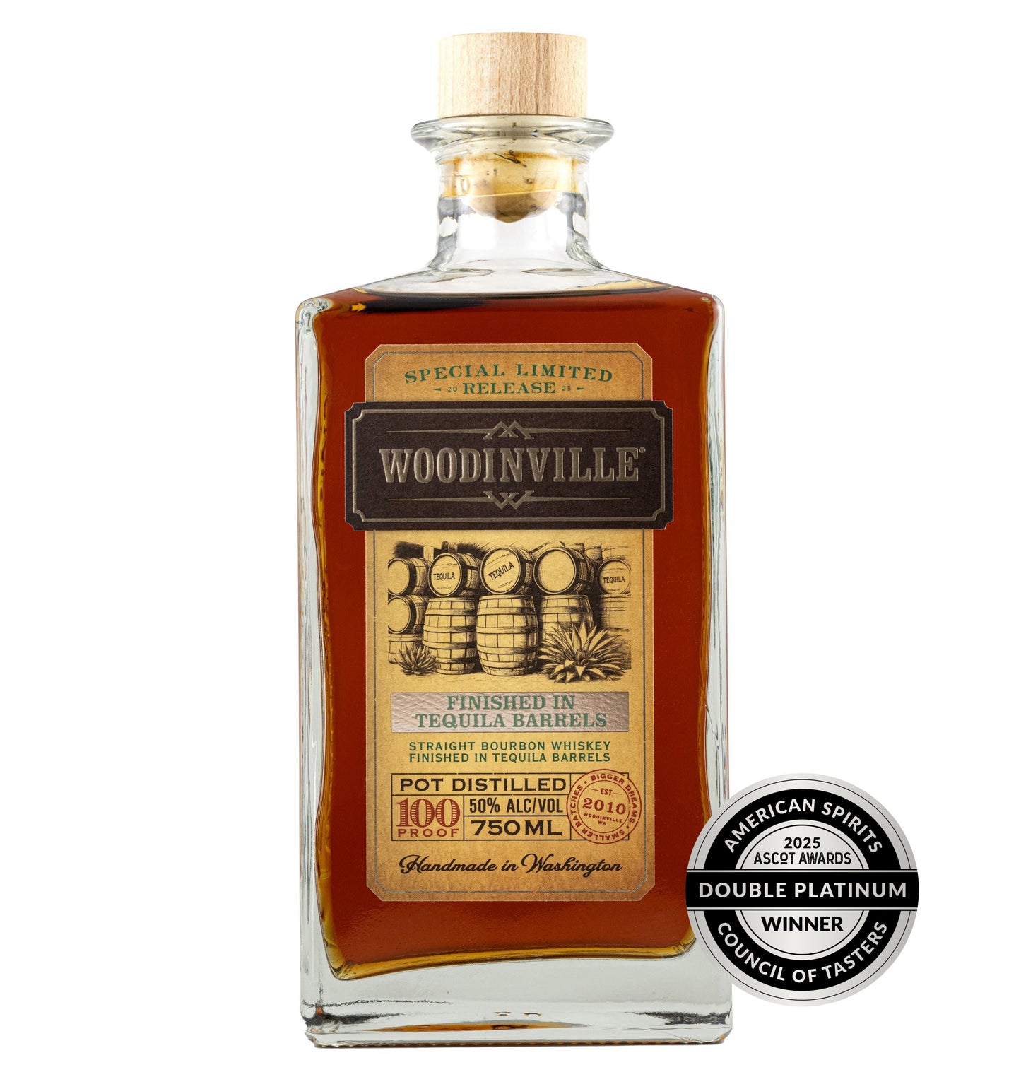 Woodinville Straight Bourbon Finished in Tequila Barrels